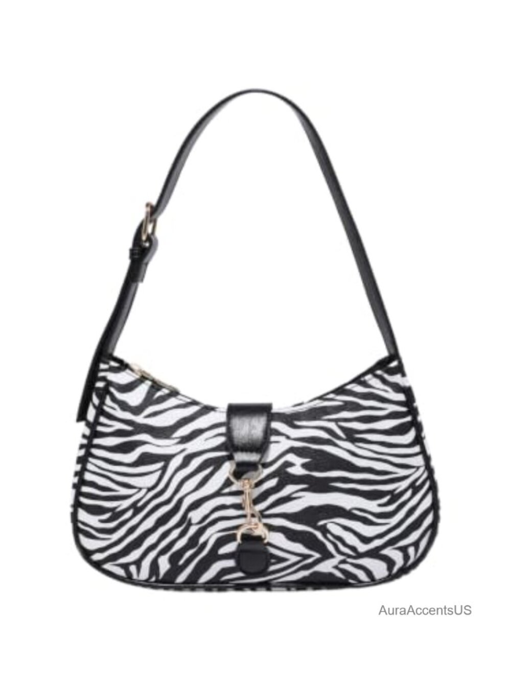 Vintage Faux Leather Hobo Shoulder Bag Zipper Adjustable Strap